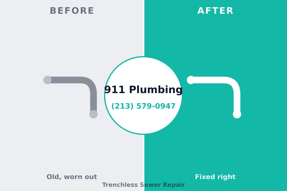Before and after: plumbing repair Plummer, ID